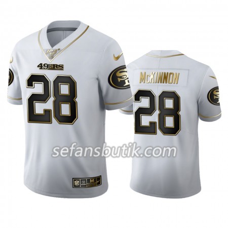 San Francisco 49ers Tröjor Jerick Mckinnon 28 Nike Vit Golden Edition - Herr San Francisco 49ers Tröjor Jerick Mckinnon 28 Nike Vit Golden Edition - Herr